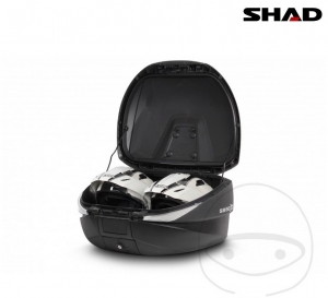 Portaequipajes (topcase) - 46-58 litros - color negro de carbono - Modelo Shad SH50X - JM