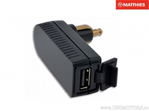 Priza moto DIN mica 12V - USB 5V cu max. 2000 mA - JM