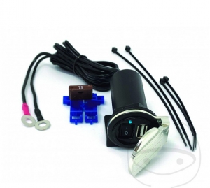 Priza moto USB 2.1A cu capac cromat - JM