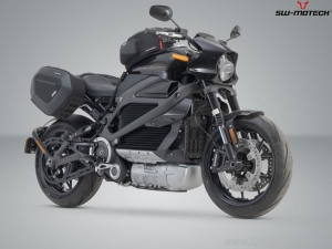 PRO BLAZE Side Bag Set with Detachable Supports - 30-40L - black-anthracite - Harley-Davidson LiveWireONE - SW-Motech