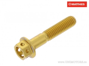 Pro Bolt M5 x 0.80 x 25 mm alumínium versenyző arany hatlapfejű csavar - JM