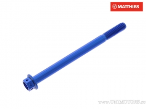 Pro Bolt M6 x 1.00 x 80 mm alumínium versenyző kék hatlapú csavar - JM