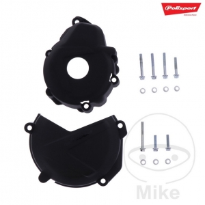Protección de cubierta de embrague e ignición conjunto negro Polisport - Husqvarna FE 250 ('17-'18) / Husqvarna FE 350 ('17-'1