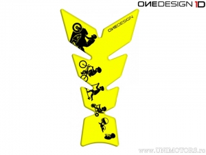 Protección de Tanque Soft Touch 134,2 x 222,9 mm Amarillo Fluorescente - OneDesign Bike