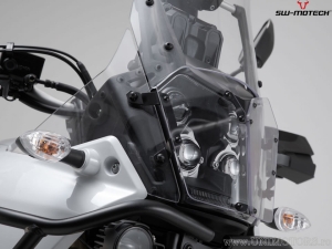 Protector de faro con soporte negro - material: policarbonato - Yamaha Ténéré 700 ('19-) - SW-Motech
