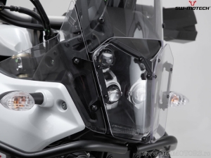 Protector de faro con soporte negro - material: policarbonato - Yamaha Ténéré 700 ('19-) - SW-Motech