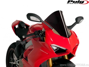Puig Racing Windshield Black - Ducati Panigale 1100 V4 S ABS ('18) / Panigale 1100 V4 ABS ('18) - Puig