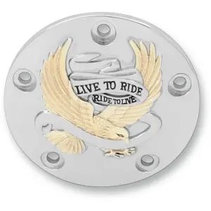 Punkteabdeckung Live To Ride - Schwarz, Chrom, Gold - 09400842