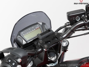QUICK-LOCK black handlebar GPS mount - BMW / Honda / Suzuki models - SW-Motech