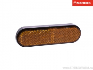 Réflecteur (œil de chat) fourche ovale 99 x 27 mm jaune - JM