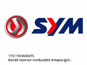 Raya de depósito de combustible derecha (gris) - 17511NHA000T5 - SYM