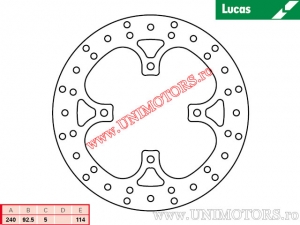 Rear Brake Disc MST382 Rigid - Lucas TRW