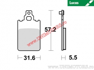 Rear brake pads - MCB578 organic - Lucas TRW