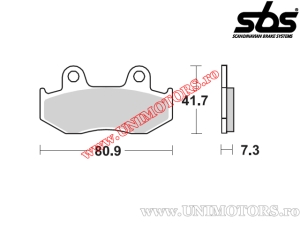 Rear brake pads - SBS 104MS (metallic / sintered) - (SBS)