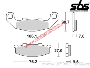 Rear brake pads - SBS 615HF (ceramic) - (SBS)