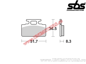 Rear brake pads - SBS 618RQ (carbon technology) - (SBS)