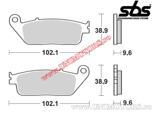 Rear brake pads - SBS 630HF (ceramic) - (SBS)