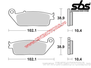 Rear brake pads - SBS 645HF (ceramic) - (SBS)