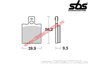 Rear brake pads - SBS 646HF (ceramic) - (SBS)