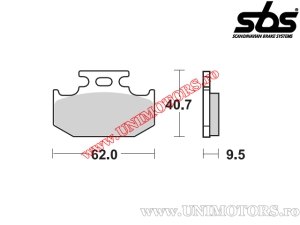 Rear brake pads - SBS 648HF (ceramic) - (SBS)