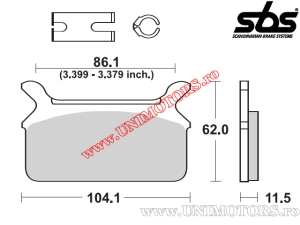 Rear brake pads - SBS 668LS (metallic / sintered) - (SBS)