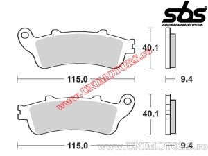 Rear brake pads - SBS 722LS (metallic / sintered) - (SBS)