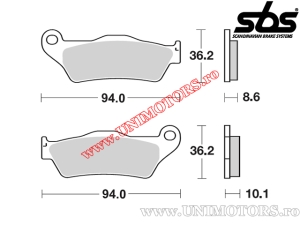 Rear brake pads - SBS 742HF (ceramic) - (SBS)