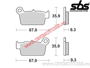 Rear brake pads - SBS 790CS (carbon-silver) - (SBS)