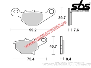 Rear brake pads - SBS 820SI (metallic / sintered) - (SBS)