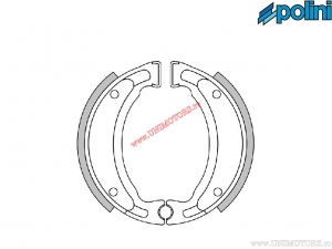 Rear brake shoes (110x25mm / with springs) - 1761205.S - Polini