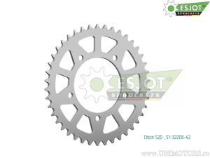 Rear sproket Esjot - 42 teeth (step 520)- Aprilia Pegaso 650 ie Strada / RS 125 Extrema / RSV 1000 Mille / RSV 1000 R - JM