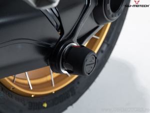 Rear Wheel Axle Crashpad - material: polyamide - color: black - BMW with single-sided swingarm - SW-Motech