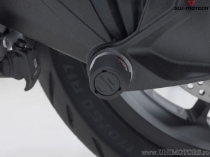 Rear Wheel Axle Crashpad - material: polyamide - color: black - BMW with single-sided swingarm - SW-Motech