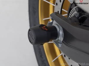 Rear Wheel Axle Crashpad Set - material: polyamide - color: black - BMW models - SW-Motech