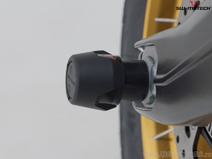Rear Wheel Axle Crashpad Set - material: polyamide - color: black - BMW models - SW-Motech