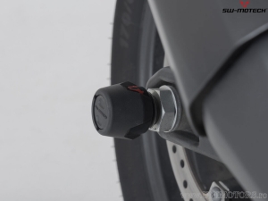 Rear Wheel Axle Crashpad Set - material: polyamide - color: black - Harley Davidson Pan America ('21-) - SW-Motech