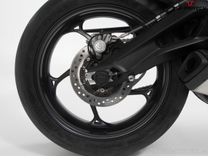 Rear Wheel Axle Crashpad Set - material: polyamide - color: black - Triumph Tiger 800 ('10-) / 900 ('19-) - SW-Motech