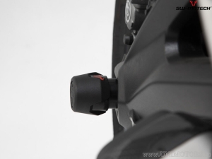 Rear Wheel Axle Crashpad Set - material: polyamide - color: black - Triumph Tiger 800 ('10-) / 900 ('19-) - SW-Motech