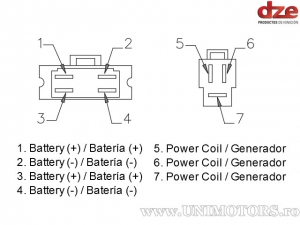 Relé de carga Honda CX 650 / GL500 / GL650 / VF Sabre / VF Magna / VF Interceptor / VT500C / VT700C Shadow - (DZE)