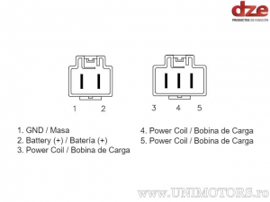 Relé de carga - Piaggio Beverly / Liberty / MP3 / Vespa GTS / GTV - DZE
