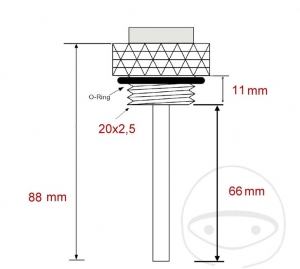 Relógio de temperatura do óleo - Honda VTX 1300 ('03-'07) - JM
