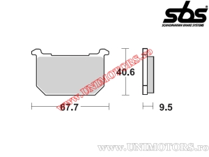 Remblokken voor - SBS 540HF (keramisch) - (SBS)