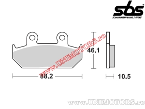 Remblokken voor - SBS 647HS (metalen / gesinterd) - (SBS)
