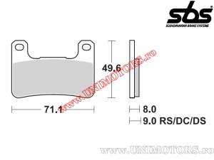 Remblokken voor - SBS 806DS (dubbel gesinterd) - (SBS)