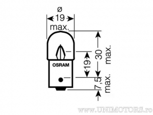 Remlicht R5W BA15S 24V 5W - Osram
