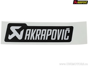 Replacement decal - base color: black - dimensions: 40 x 135 mm - Akrapovič