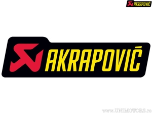Replacement decal - base color: black / red / yellow - dimensions: 200 x 60 mm - Akrapovič