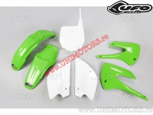Restyling Kunststoff-Kit (Weiß/Grün) - Kawasaki KX 85 ('01-'12) - UFO