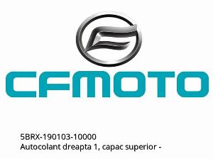 Rh-aufkleber 1, obere abdeckung - 5BRX-190103-10000 - CFMOTO
