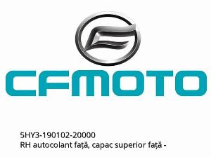 RH front sticker, upper front cover - 5HY3-190102-20000 - CFMOTO